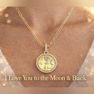 NEW Freida Rothman “I love you to the moon and back” necklace with chain